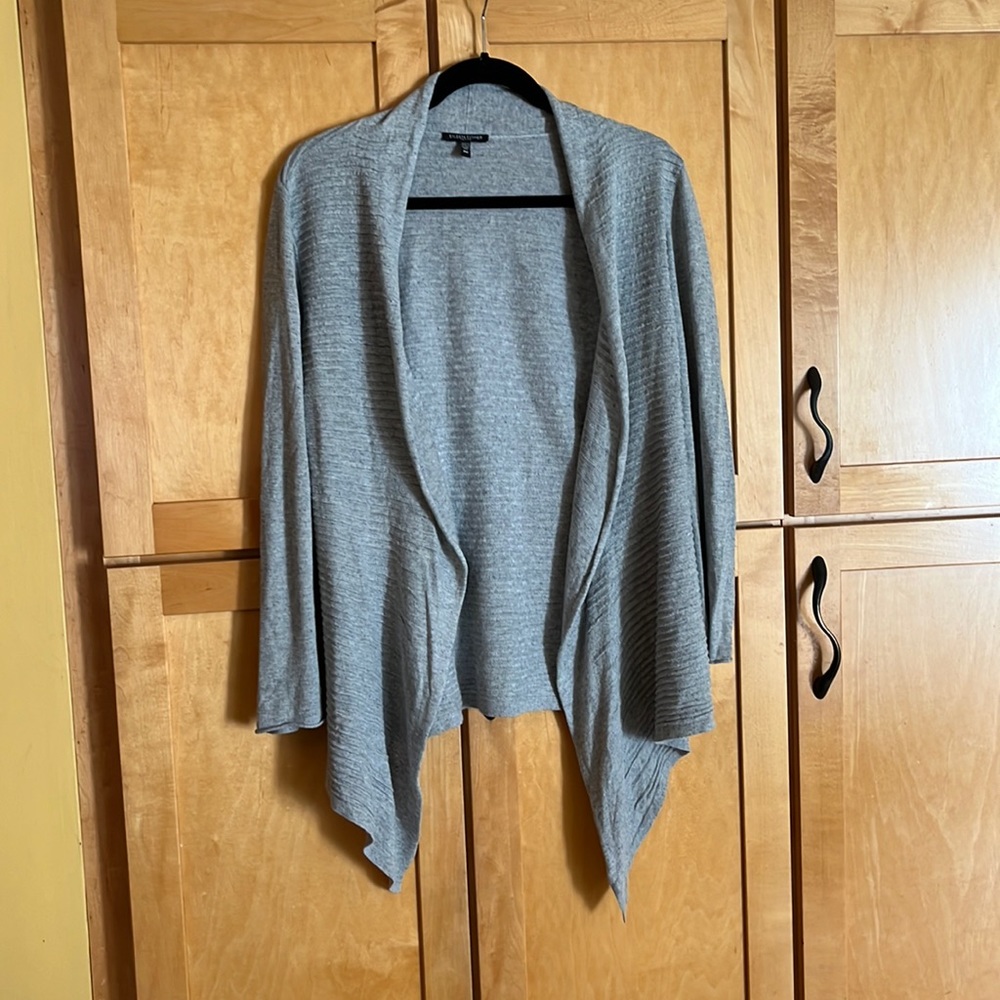 Eileen Fisher Petite Medium gray open cardigan